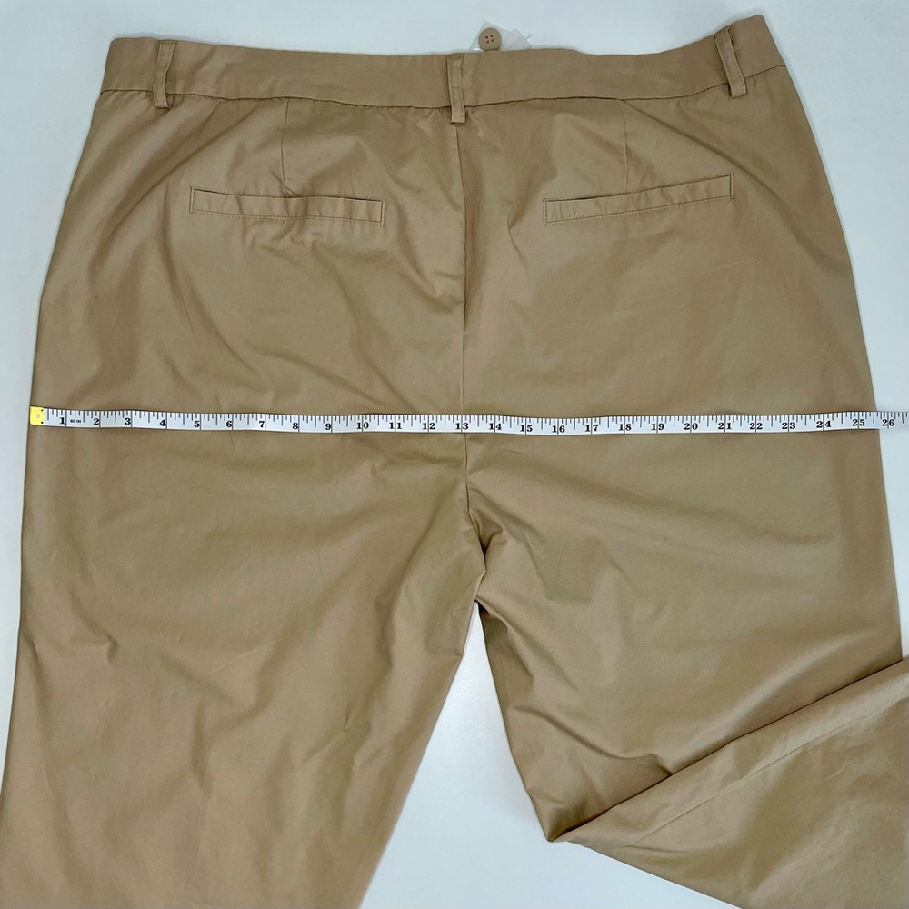Jessica London NWOT Women's Khaki Chinos Capris Tan Plus Size 18W - Picture 7 of 11